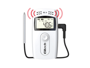 Elitech Data Logger di Temperatura, Registratore USB RC-4 con Doppio Sensore Display LCD Buzzer Allarme 16000 Letture